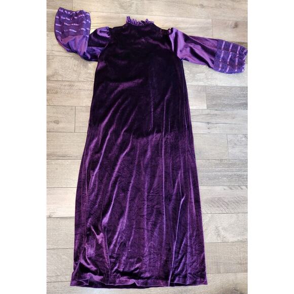 Gilligan & O'Malley Purple Maxi Robe Granny Women's Medium Pullover - Picture 2 of 8